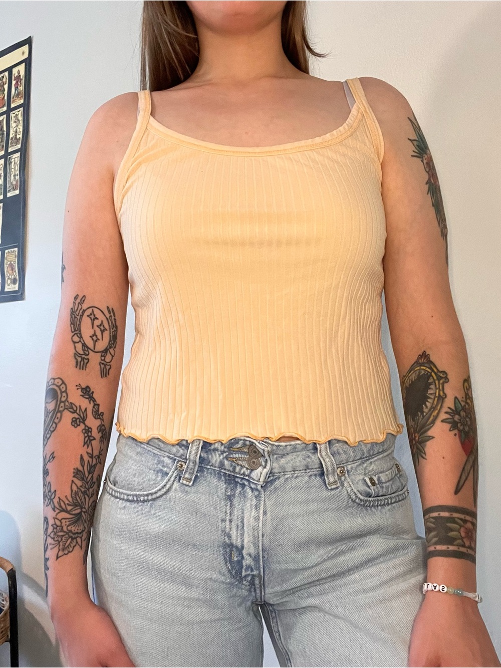 Classic Ribbed Tank Top - Peach